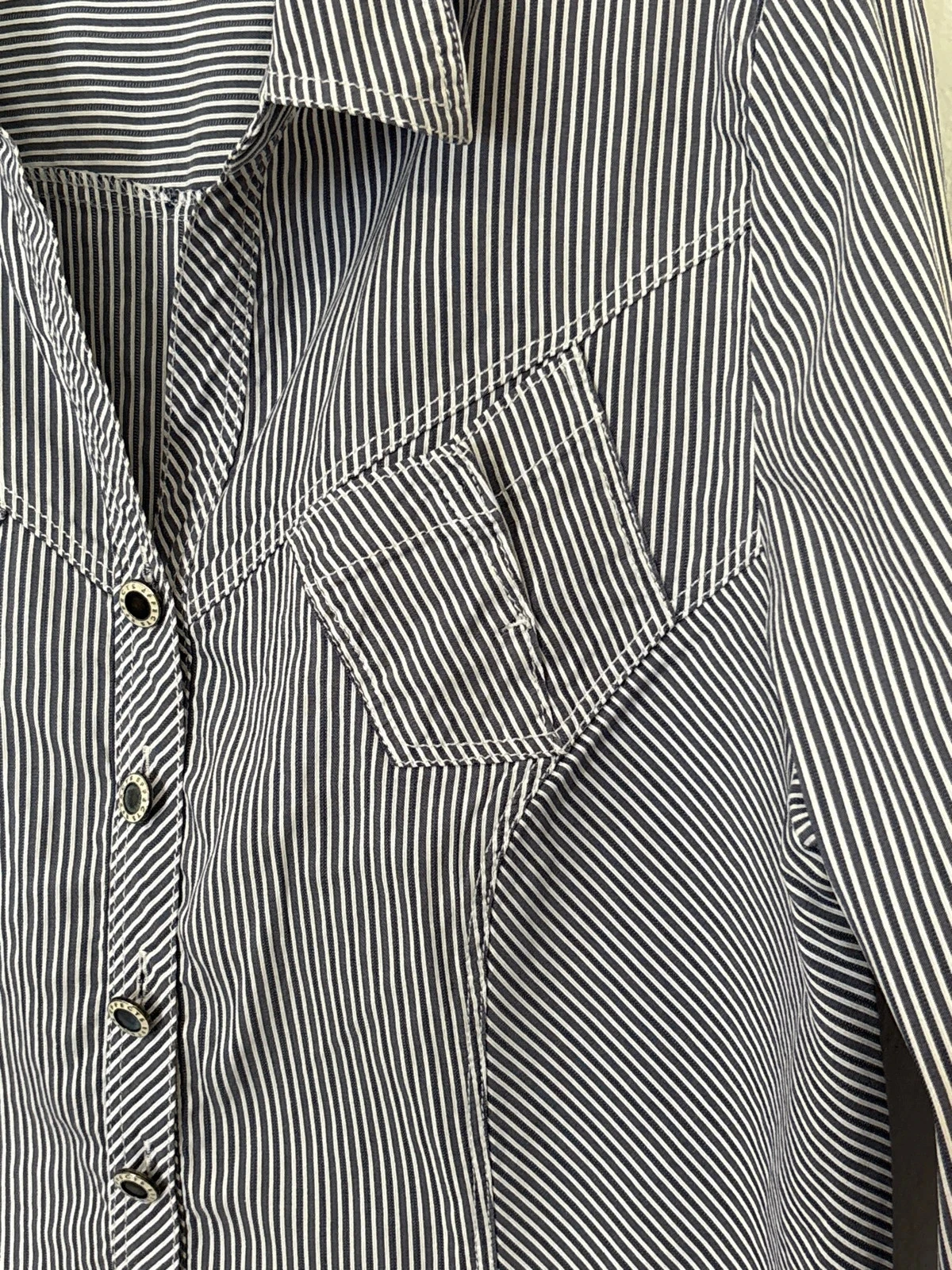 Camisa a rayas gris y blanca talla L Un día Ailleurs – photo 2